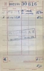 - (Antiquariat "Kniha A 4"), Papier: Buchhändler; 'Quittung eines Antiquariats

Text des Stempels: kniha A 4 [...] antikvariát 
Praha I, Karlová ul. č 2 - stará [...]
'.  (Prototyp)