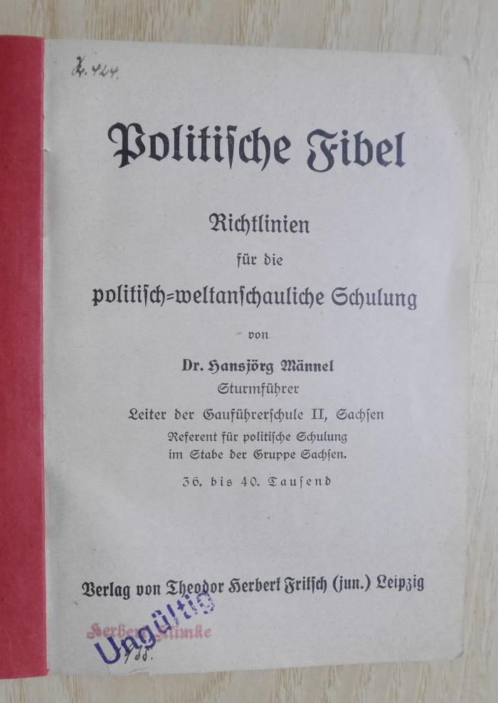 Bp 132 : Politische Fibel (1934)