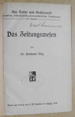 A 751 : Das Zeitungswesen (1910)