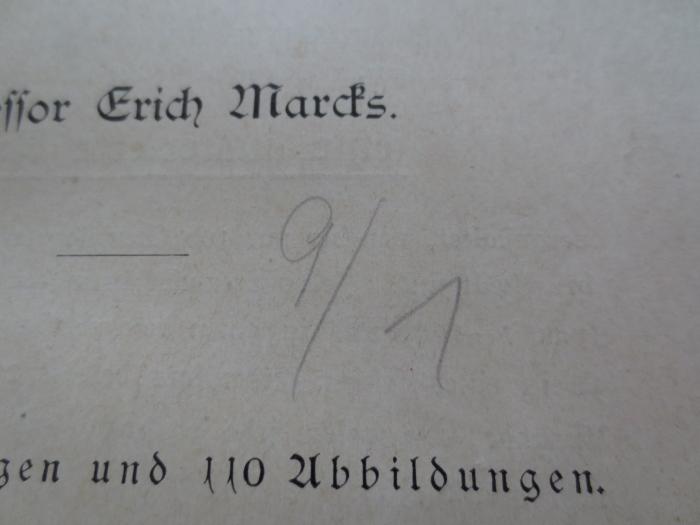 I 232 2 5.Ex.: Königin Elisabeth von England und ihre Zeit (1897);- (unbekannt), Von Hand: Nummer; '9/1'. 