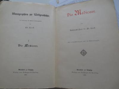 I 232 1 3. Ex.: Die Mediceer (1897)