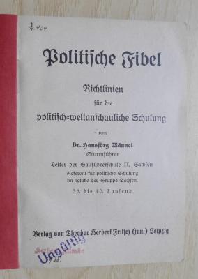 Bp 132 : Politische Fibel (1934)