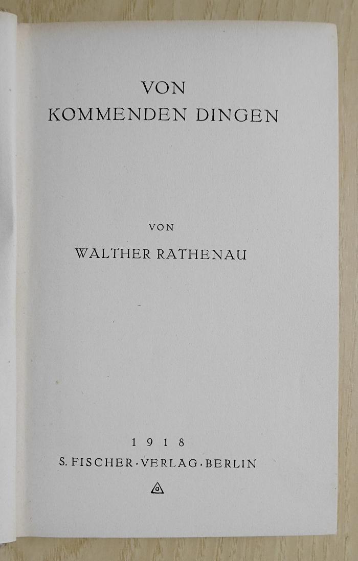 SH 1613 : Von kommenden Dingen (1918)