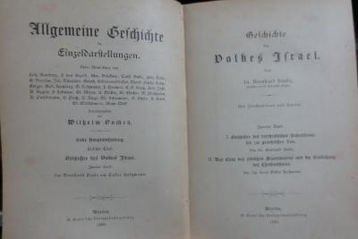 I 387 1,6,2 5.Ex.: Geschichte des Volkes Israel (1888)
