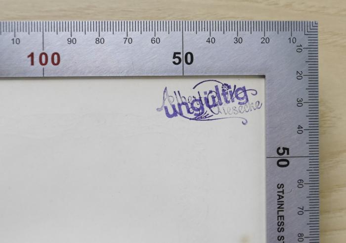 - (Giesecke, Albert), Stempel: Name; 'Albert Giesecke'. 