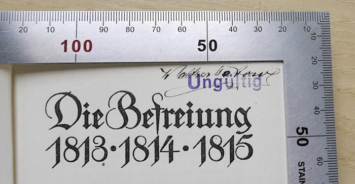 - (Gatow, Walther), Von Hand: Name, Autogramm; 'Walther Gatow'. 