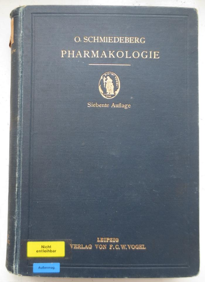 Kp 428 g: Grundriss der Pharmakologie in Bezug auf Arzneimittellehre und Toxikologie (1913)