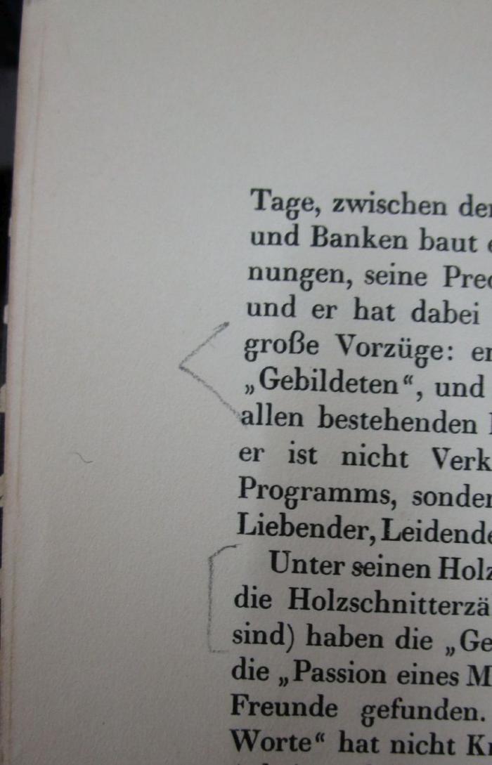 Db 861: Geschichte ohne Worte : Ein Roman in Bildern (1933);- (unbekannt), Von Hand: Annotation. 