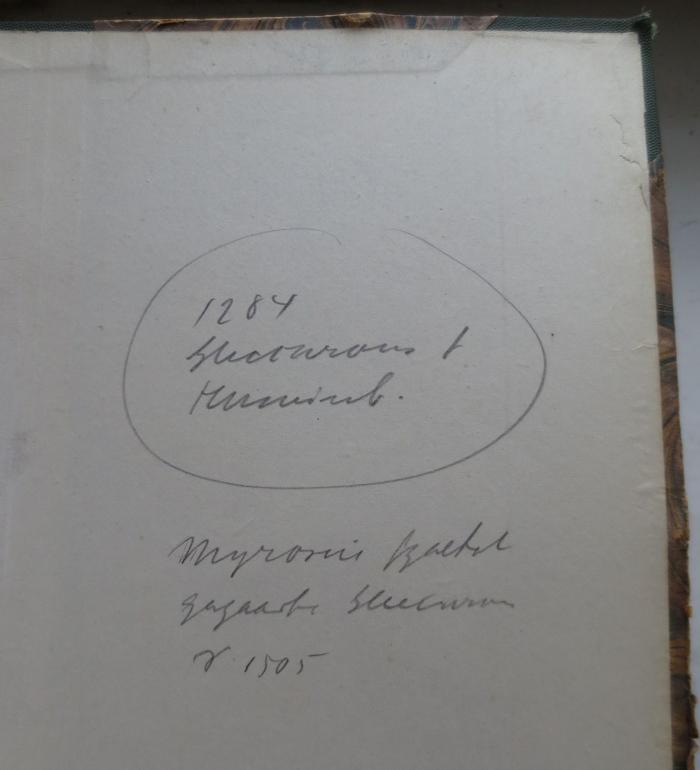 Kp 415 1.2: Analyse des Harns : zum Gebrauch für Mediziner, Chemiker und Pharmazeuten. Zugleich Elfte Auflage von Neubauer-Huppert's Lehrbuch (1910);- (Neuberg, Carl), Von Hand: Annotation; '1284
Glycurons f Huminb.

Myrosin [...]
gepaarte [...]
S. 1505'. 