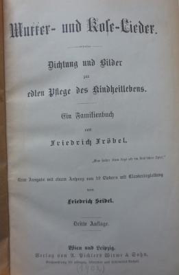 XV 4225 c: Mutter- und Kose-Lieder : Dichtung und Bilder zur edlen Pflege des Kindheitslebens : Ein Familienbuch (1902)