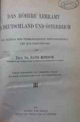 XV 10361 2. Ex.: Das höhere Lehramt in Deutschland und Österreich : Ein Beitrag zur vergleichenden Schulgeschichte und zur Schulreform (1910)