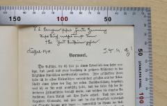 - (Langner, S. E.;Henning, Frieda), Von Hand: Widmung; 'S. E. Langner stiftet Frieda Henning dieses Buch, welches einst dem verstorb. Dr. Theod. Südström gehörte! Kassel 1911. [I.T.n. H.!]'. 