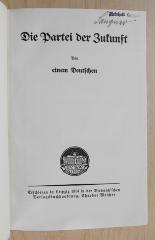 Bf 129 : Die Partei der Zukunft : von einem Deutschen (1914)