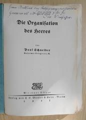 Bf 128 : Die Organisation des Heeres (1931)