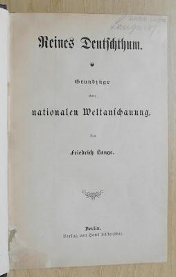 Bf 179 : Reines Deutschthum (1893)