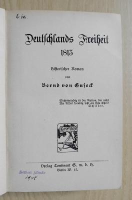Sp 399 : Deutschlands Freiheit 1813 (ca. 1940)