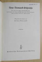 Ga 994a&lt;2&gt; : Neue Bismarck-Gespräche : 4 unveröffentlichte politische Gespräche des Kanzlers mit österreichisch-ungarischen Staatsmännern sowie ein Gespräch Kaiser Wilhelms II. (1941)