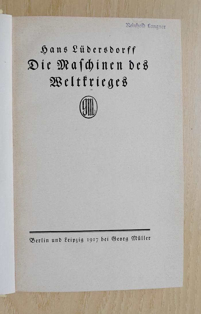 Bf 284 3 : Die Maschinen des Weltkrieges (1917)