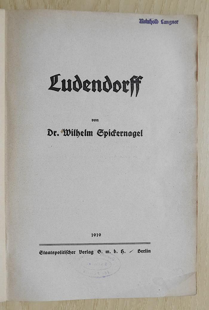 Gd 431 : Ludendorff (1919)