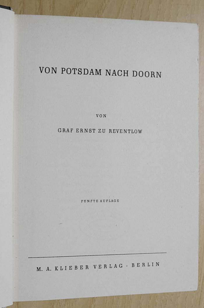 G 301&lt;5&gt; : Von Potsdam nach Doorn (1940)