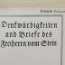 Gd 445 : Denkwürdigkeiten und Briefe des Freiherrn vom Stein (1920)