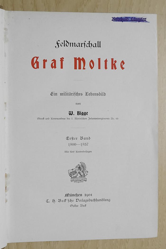 Gd 447 : Feldmarschall Graf Moltke (1901)