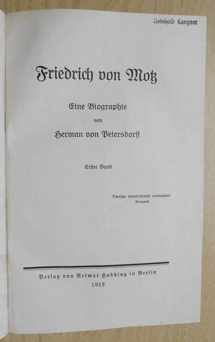 Gd 448 : Friedrich von Motz (1913)