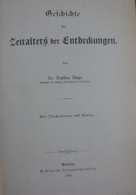 I 387 2,9 3. Ex.: Geschichte des Zeitalters der Entdeckungen (1881)