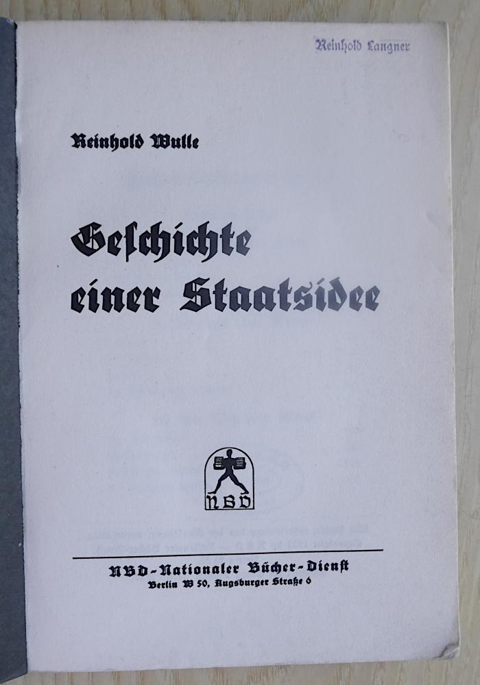 Gf 416 : Geschichte einer Statsidee (1935)