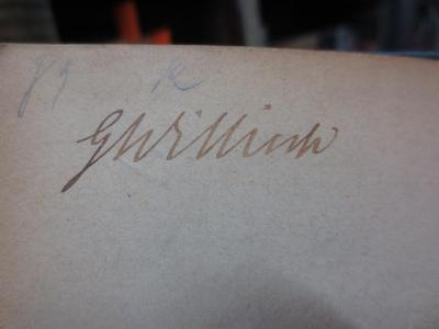 Sa 207 ae: Schul- und Reise- Taschen-Wörterbuch der ungarischen und deutschen Sprache (1888);- (Ellisch[?], G.[?] M.[?]), Von Hand: Autogramm, Name; 'GMEllisch'. 