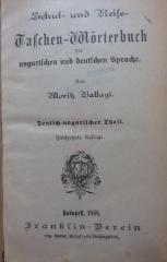 Sa 207 ae: Schul- und Reise- Taschen-Wörterbuch der ungarischen und deutschen Sprache (1888)
