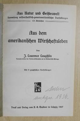 SH 1772 : Aus dem amerikanischen Wirtschaftsleben. (1907)
