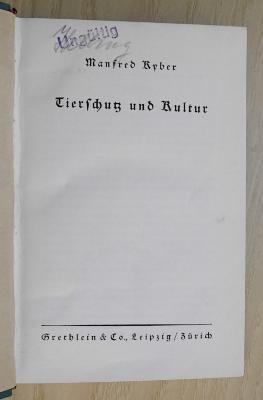 SH 2154 : Tierschutz und Kultur (1925)