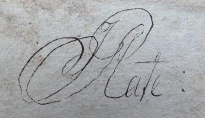 - (Plate, [...]), Von Hand: Name; 'Plate'. 