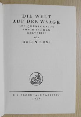 SH 1539 : Die Welt auf der Waage : der Querschnitt von 20 Jahren Weltreise (1929)