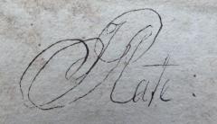 - (Plate, [...]), Von Hand: Name; 'Plate'. 