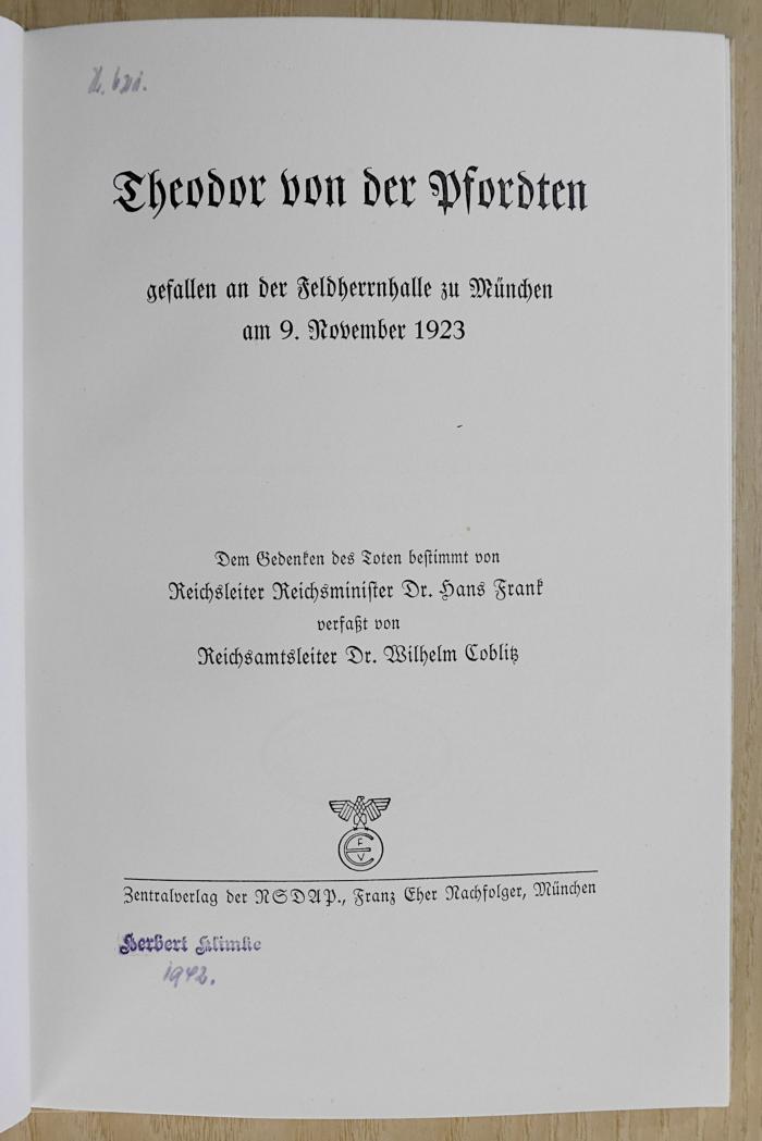 Ge 688 : Theodor von der Pfordten (1924)