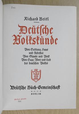 Gi 801 4.o : Deutsche Volkskunde (1933)