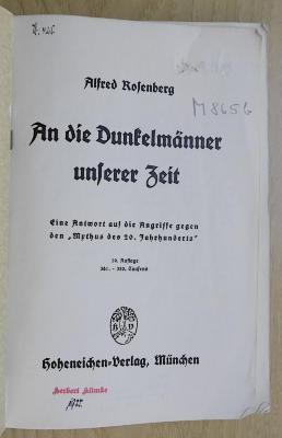 M 865b : An die Dunkelmänner unserer Zeit (1935)