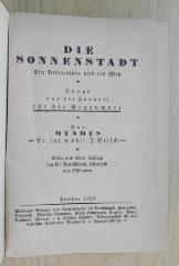 SH 1332 : Die Sonnenstadt : ein Bekenntnis und ein Weg ; Roman aus der Zukunft für die Gegenwart (1923)