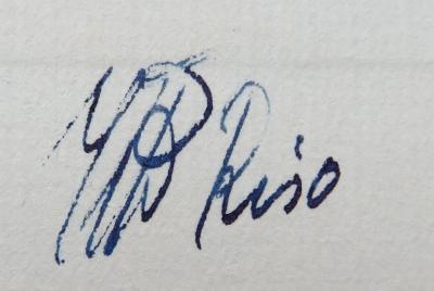 - (Riso, Karl-Ernst), Von Hand: Name; '[...] Riso'. 