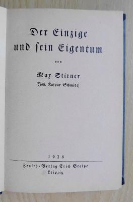D 842a : Der Einzige und sein Eigentum (1928)