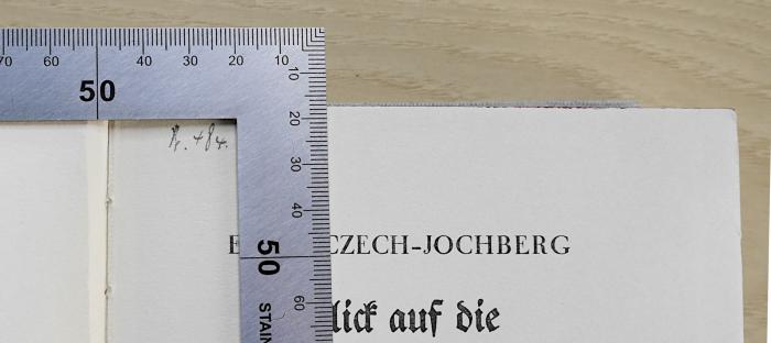 Gi 817 : Blick auf die Deutsche Geschichte von einem Nationalsozialisten (193);- (Klimke, Herbert), Von Hand: Nummer; 'Nr. 484.'. 