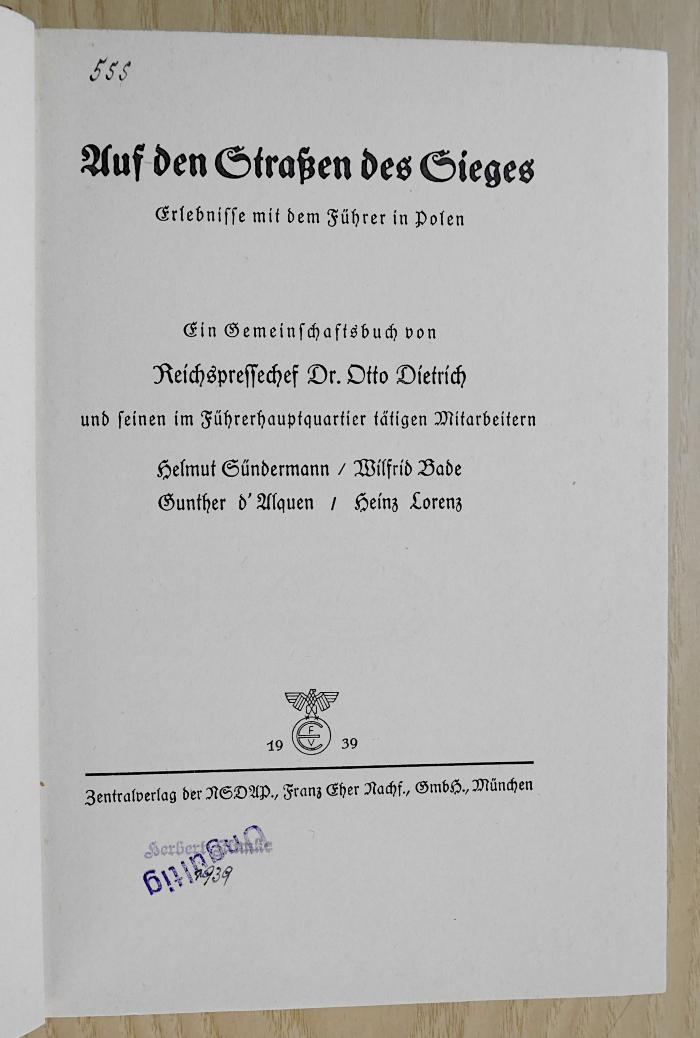 Gi 797 2 : Auf den Straßen des Sieges (1939)