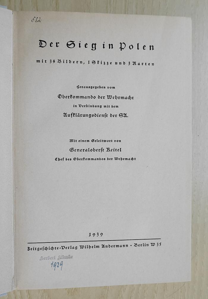 Gi 799 : Der Sieg in Polen (1939)