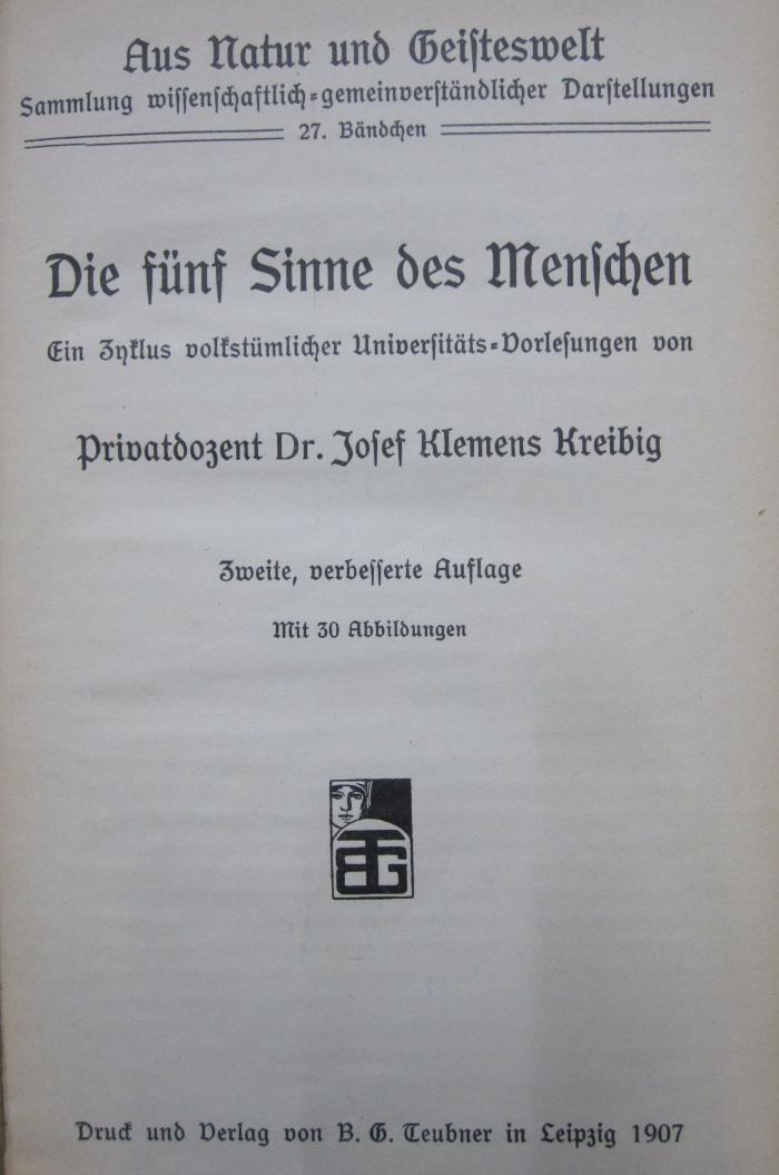 Ki 459 b: Die fünf Sinne des Menschen (1907)