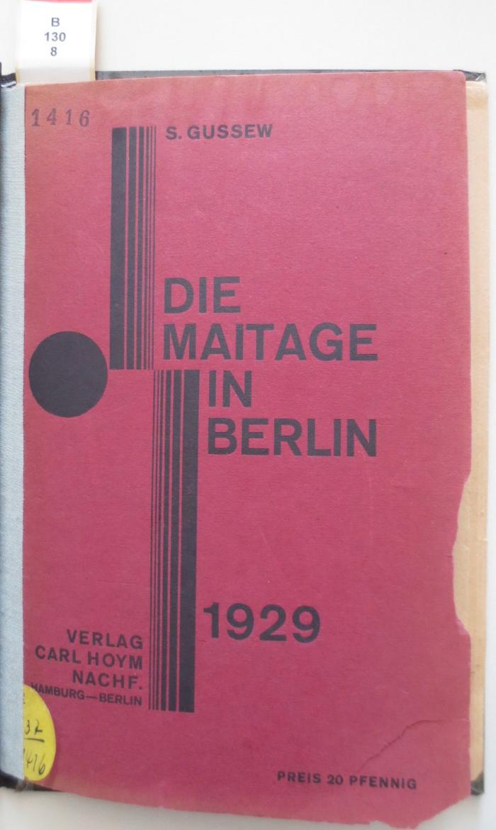 B 130 8: Die Maitage in Berlin 1929 (1929)