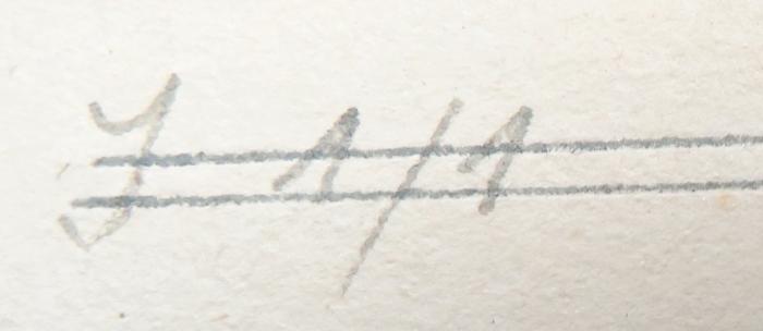 - (Halem, G. A. von;NSDAP-Gauarchiv und -museum Südhannover Braunschweig, Freimaurer-Bibliothek[?]), Von Hand: Nummer; 'J 1/1'. 