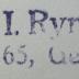 J / 802 (Rynarzewski, Josef Karl), Stempel: Name, Ortsangabe, Berufsangabe/Titel/Branche; 'Dr. med. I. Rynarzewski
Berlin N. 65, Gerichtstr. 52'.  (Prototyp)