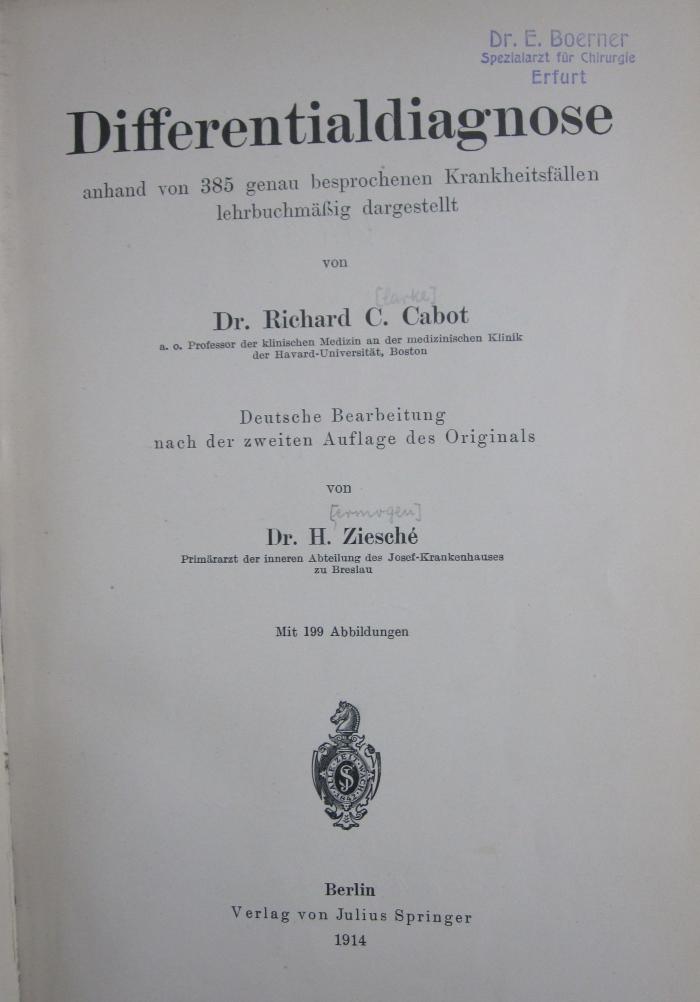 Kk 808: Differentialdiagnose (1914)